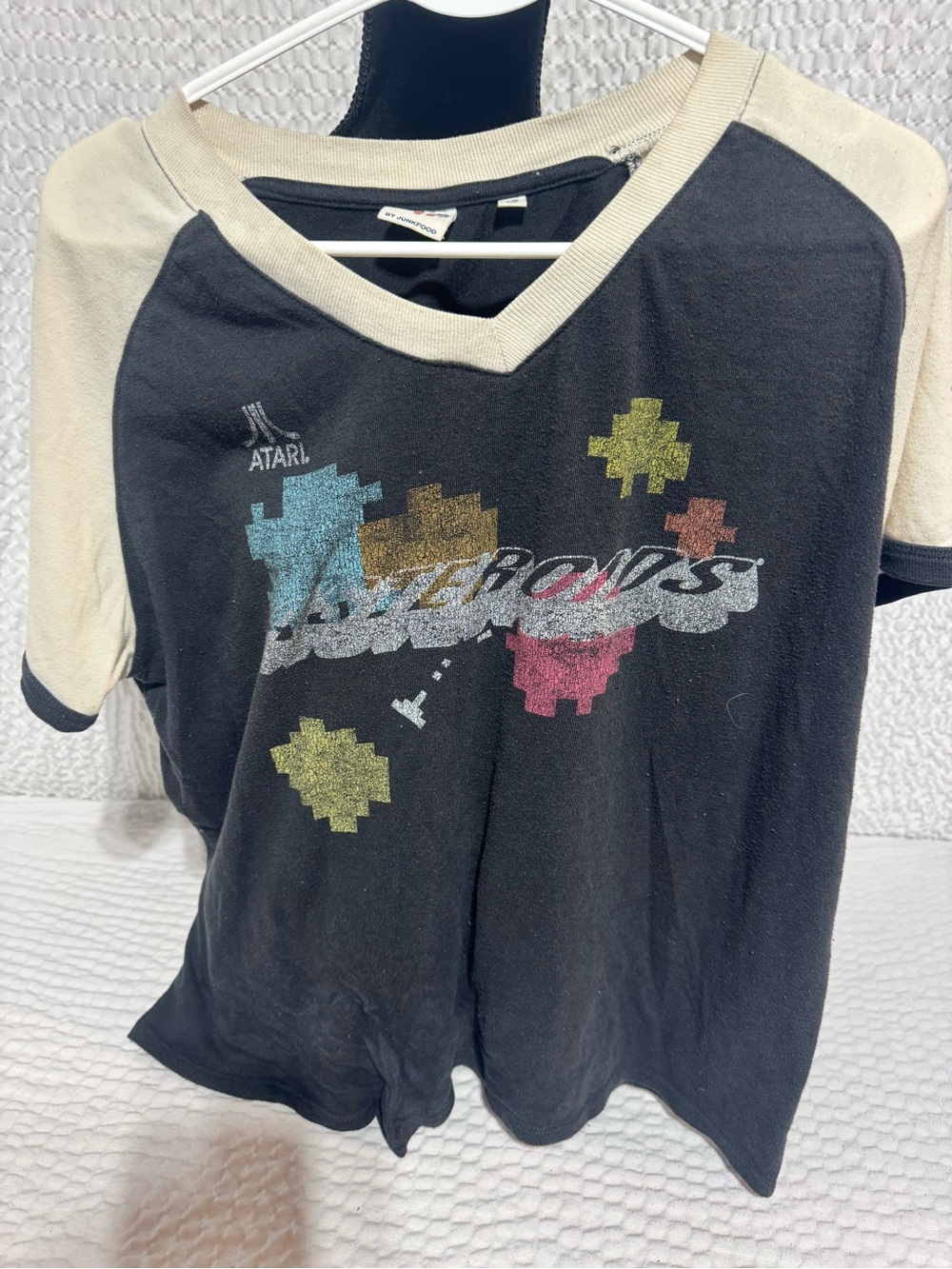 Atari Black Retro Graphic Raglan Tee